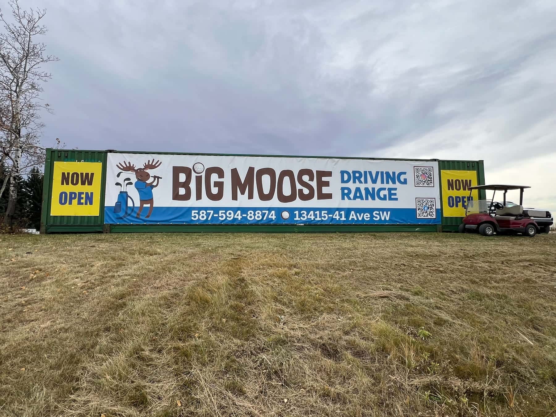 Big Moose Driving Range entrance signage