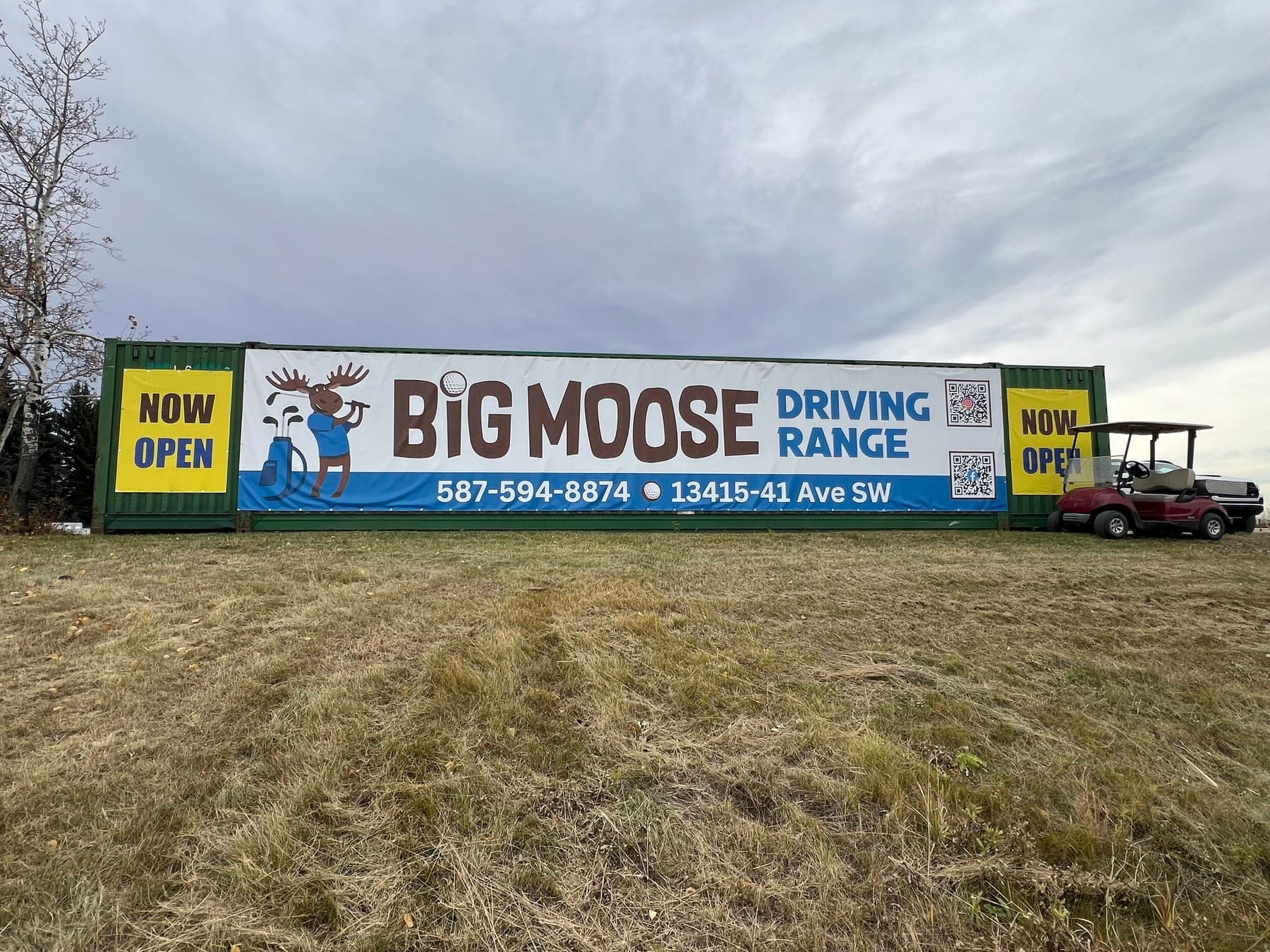 Big Moose Driving Range entrance sign
